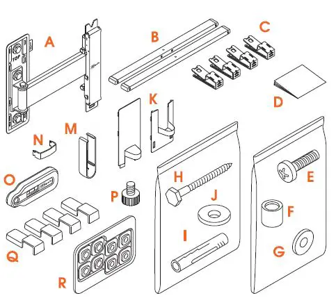 vogel s TVM 3460 Series TVM 3465 Full-Motion TV Wall Mount fig 1
