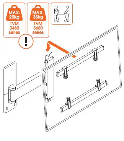 vogel s TVM 3460 Series TVM 3465 Full-Motion TV Wall Mount fig 14