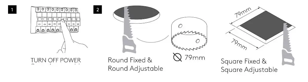 astro 1248017 Trimless Slimline Round Fixed Fire-Rated IP65 Downlight - 1