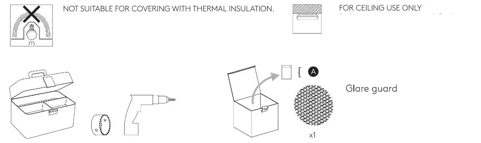astro 1248017 Trimless Slimline Round Fixed Fire-Rated IP65 Downlight- tools