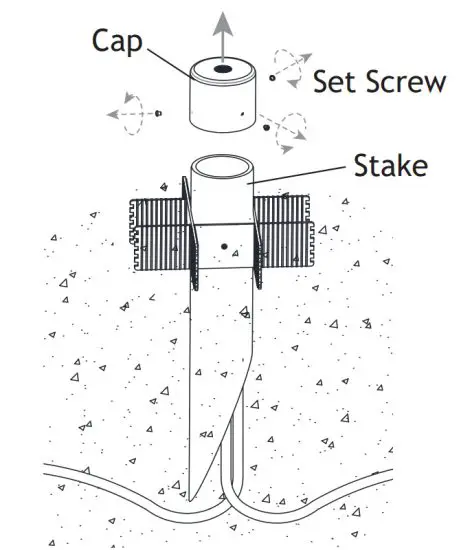 VPL-1006 Low Voltage Landscape Lighting - Cap from Stake