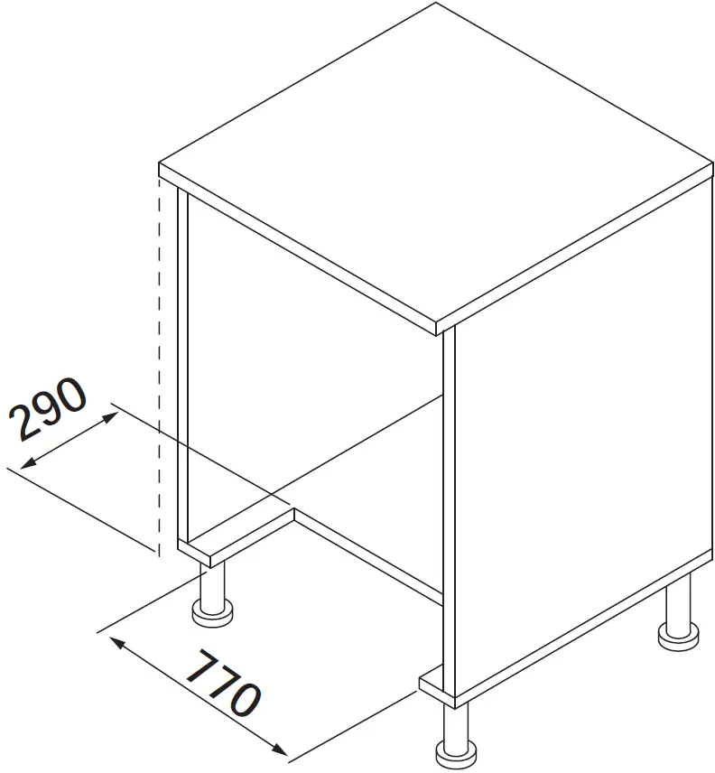 INVENTUM IKI9045FLOW Built-In Flow-In Induction Hob Dimensions 04
