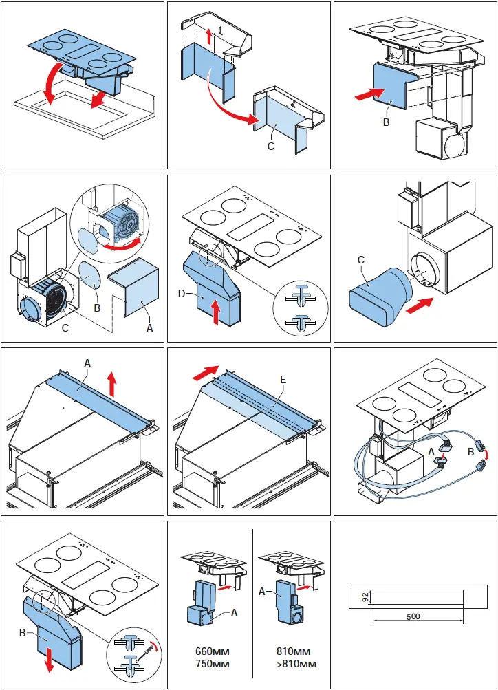 INVENTUM IKI9045FLOW Built-In Flow-In Induction Hob Dimensions 06