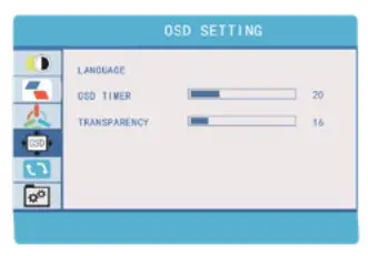 MISURA 3M101B Portable Dual Monitor - OSD SETTINGS
