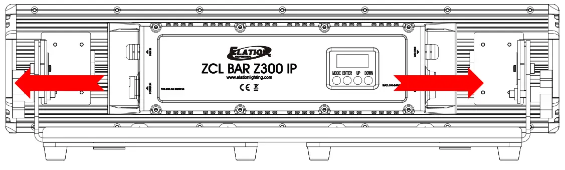 ELATION PROFESSIONAL ZCL BAR Z300 IP Versatile IP65 Rated Bar Effect Luminaire with Zoom - CABLE