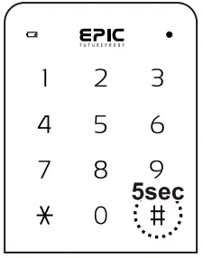 Epic Systems ES F300D Digital Door Lock - 5sec