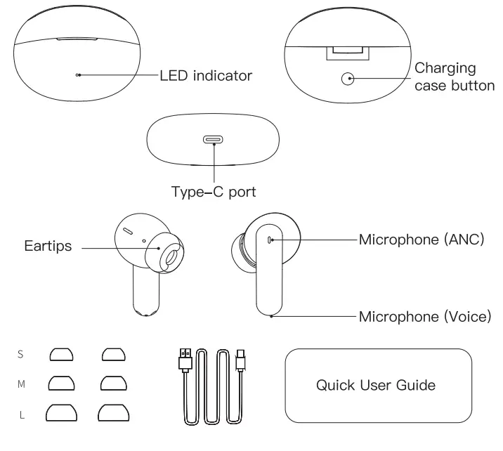 aiwa AI1202 BLK STK Noise Cancelling Earphones -