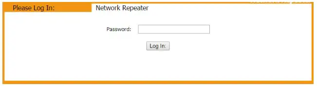 sapling SMA 1000 Network Repeater - Web Interface - Log In