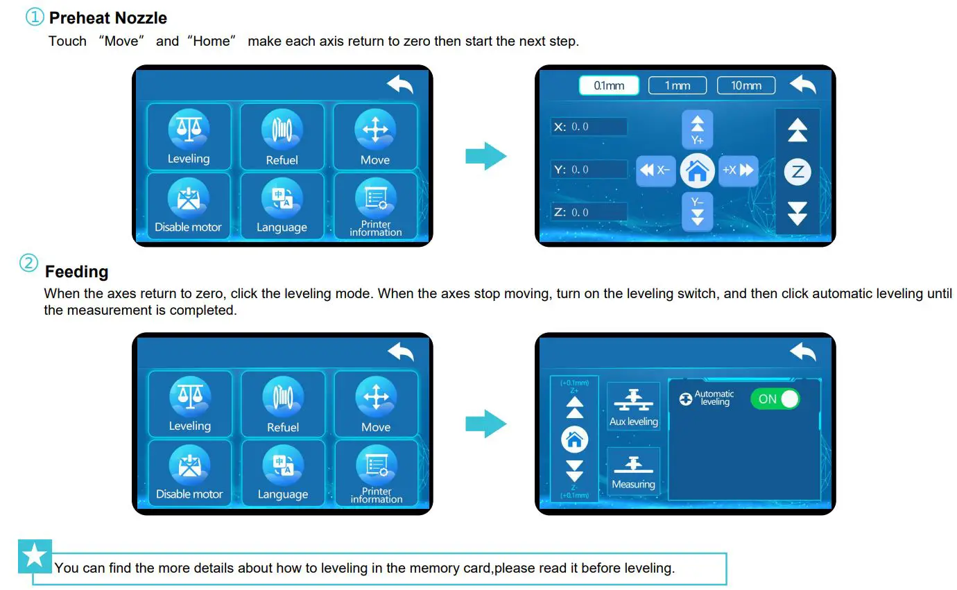 Creality CR-1000 Pro 3D Printer User Manual - Leveling
