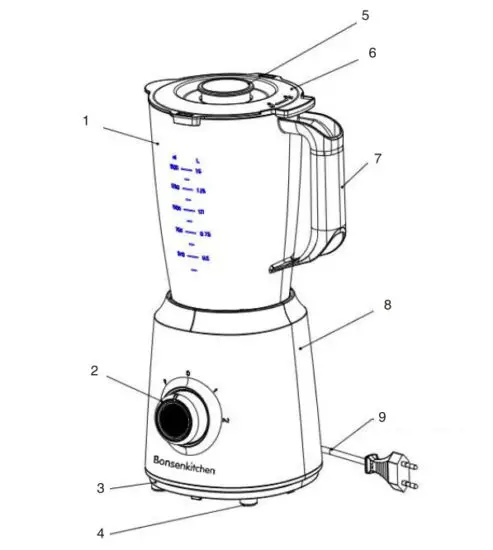 Bonsenkitchen BL8001 Smoothie Blenders - figure 1