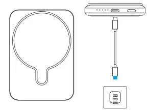 Shenzhen Zhenghaixin Technology PB1018 Magnetic Wireless Power Bank - recharging