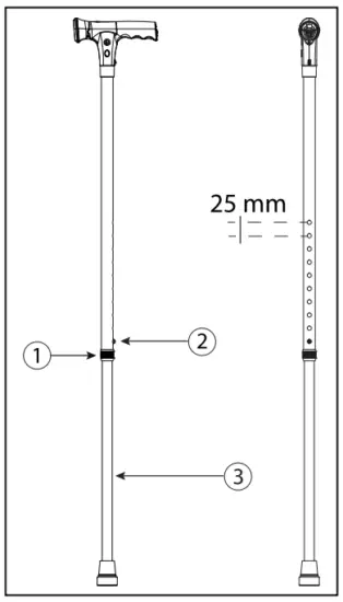 Adjustment walking stick