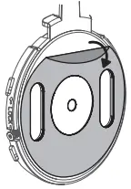 Remove and flip plate to remove