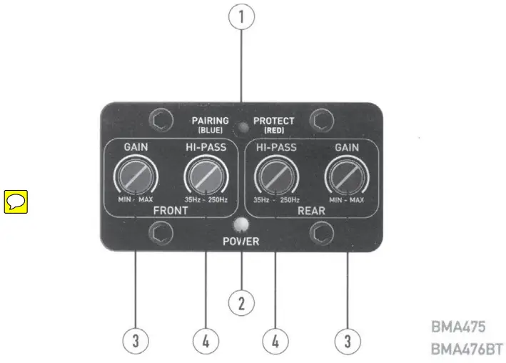 NavAtlas BMA476BT Waterproof Digital 4 Channel Amplifiers - figure 3