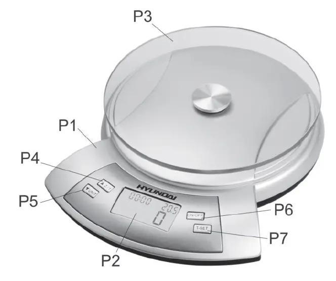 HYUNDAI-KVE-305-Electronic-Kitchen-Scale-fig-1