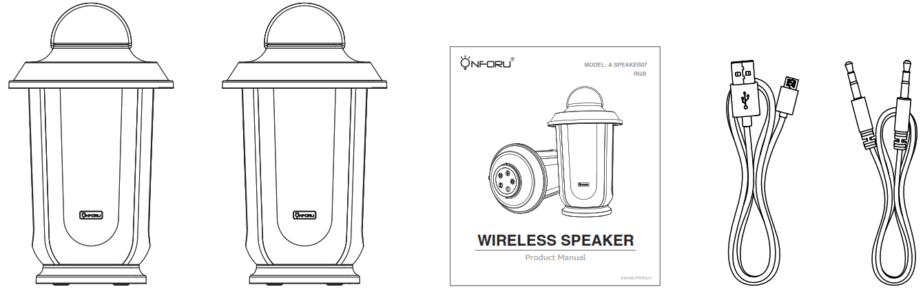 ONFORU A SPEAKER07 RGB Wireless Speaker - PACKAGE