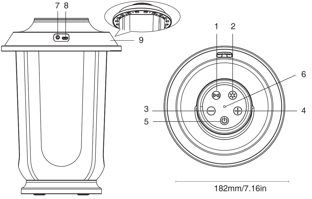 ONFORU A SPEAKER07 RGB Wireless Speaker - fig1