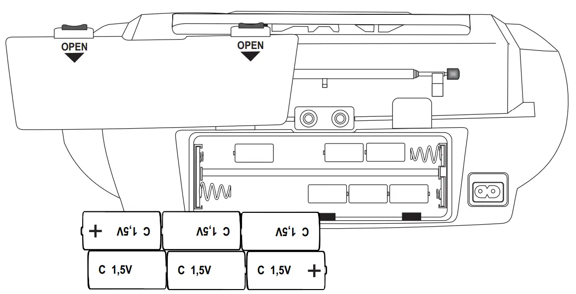Lenco SCD 720 Portable Boombox with DAB FM Radio Bluetooth - BATTERY