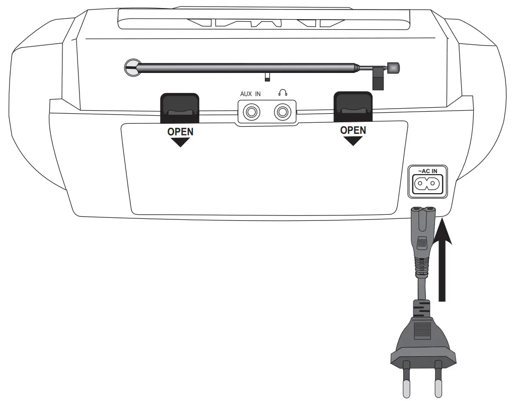 Lenco SCD 720 Portable Boombox with DAB FM Radio Bluetooth - POW ER