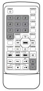 Lenco SCD 720 Portable Boombox with DAB FM Radio Bluetooth - button