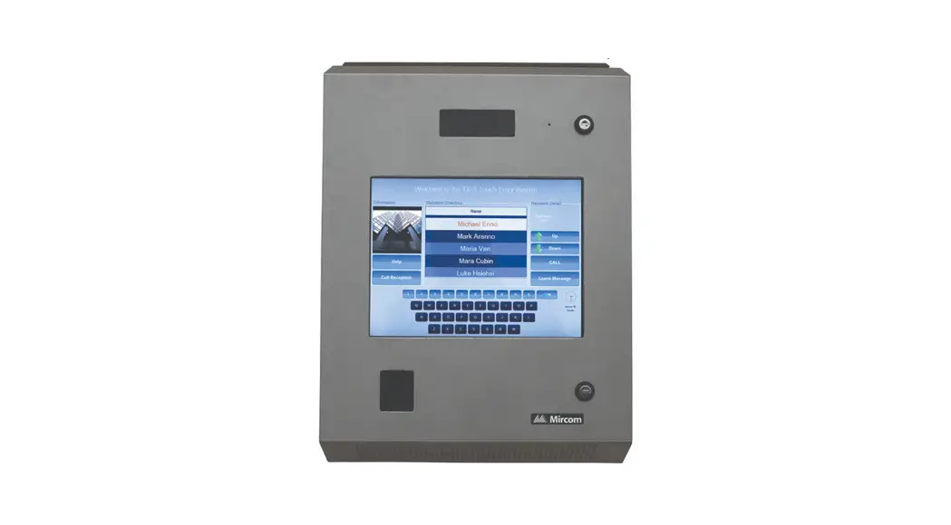 Mircom Tx3-touch-s22-c 22 Inch Flush Mount Touch Screen Telephone Access System User Guide Mircom Tx3-touch-s22-c 22 Inch Flush Mount Touch Screen Telephone Access System User Guide