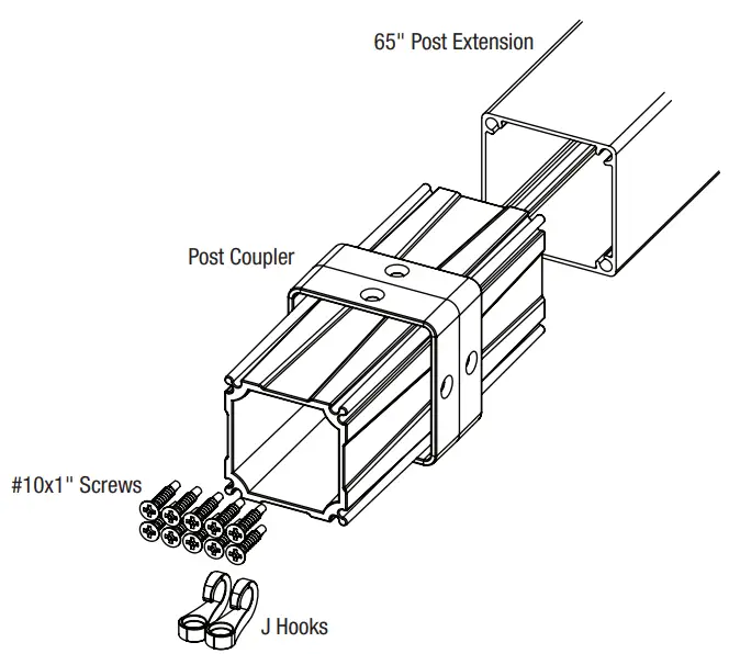 Barrette OUTDOOR LIVING 73050522 VersaRail 2.5 in Post Extension -