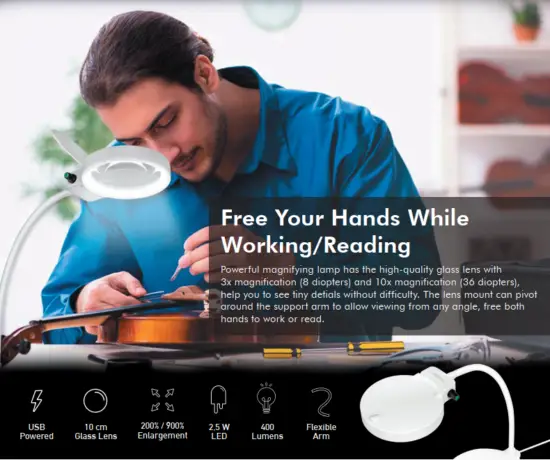 Logilink WZ0067 Magnifying Desk Glass Lamp.PNG