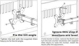FIG 11 Fix the Tilt Angle and Adjust the Level of Monitor