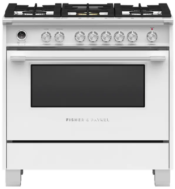 FISHER   PAYKEL OR36SCG6W1 36 Inch Self-cleaning Dual Fuel Range