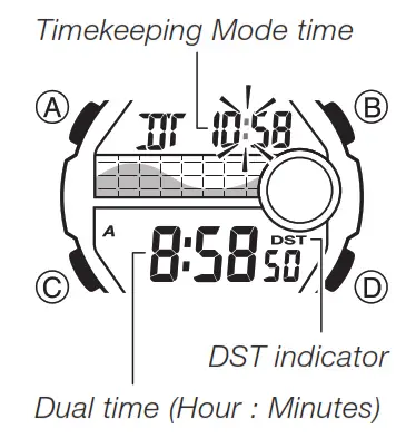 CASIO WS1300H 1AV Digital Watch - alam CASIO WS1300H 1AV Digital