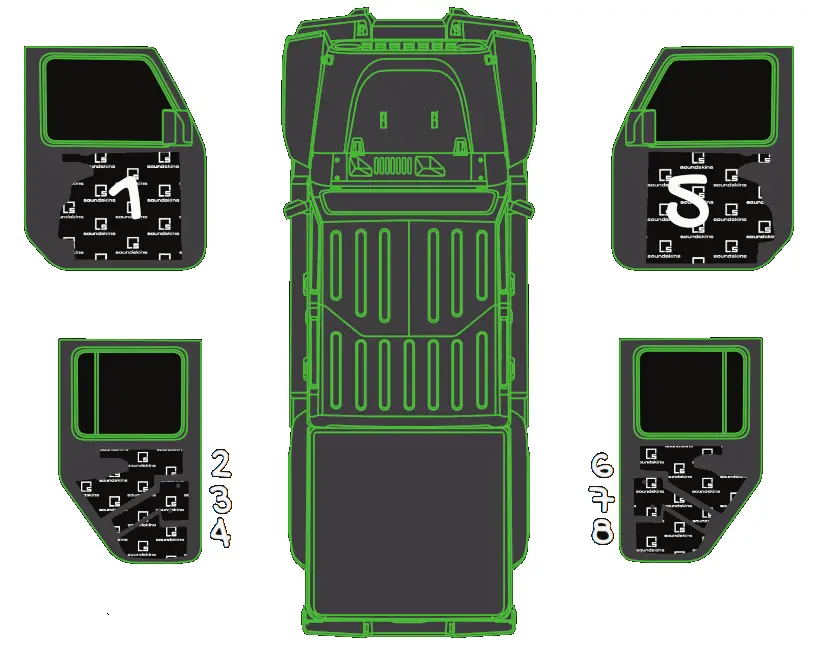 soundskins SSK GLDTR4DR 4 Door Sound Deadening Pack - fig