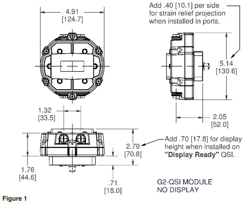FLOMEC 1” G2 Stainless Steel Flowmeter - DIMENSIONS