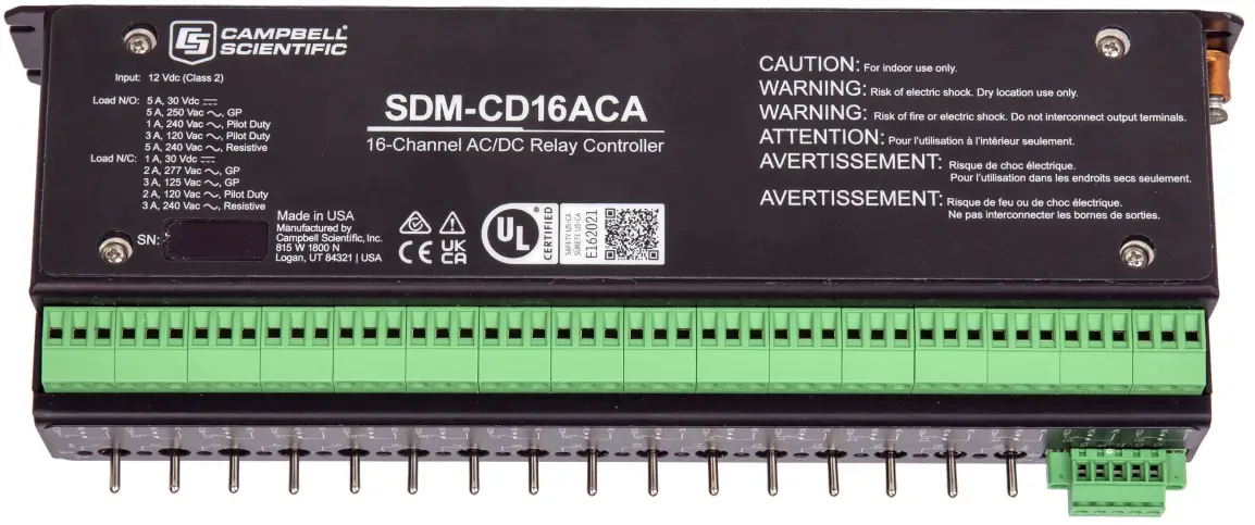 CAMPBELL SCIENTIFIC SDM-CD16ACA 16-Channel AC DC Relay Controller