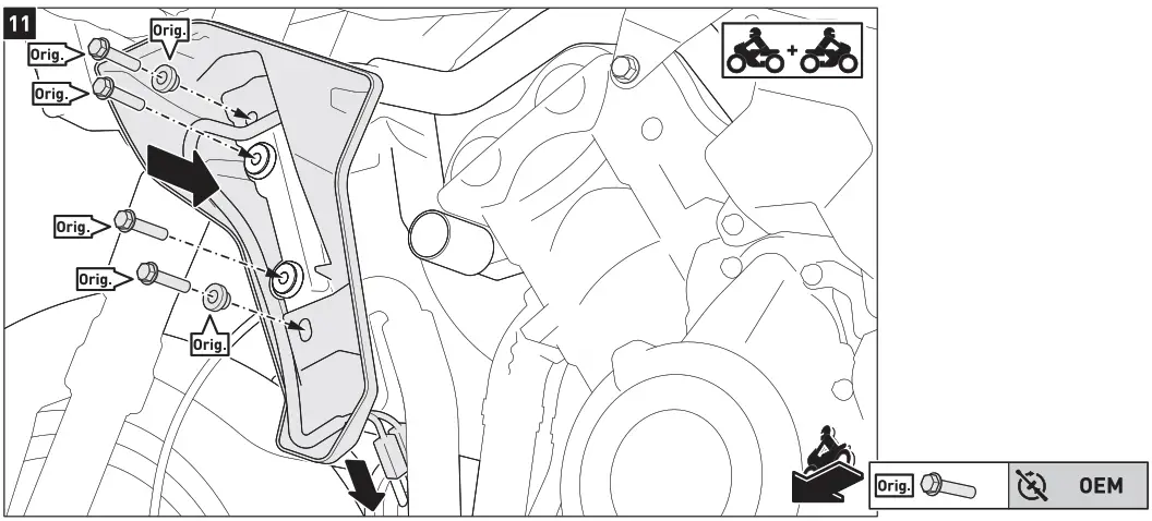 SW-MOTECH STP.11.590.10501-B Crush Pads - 11
