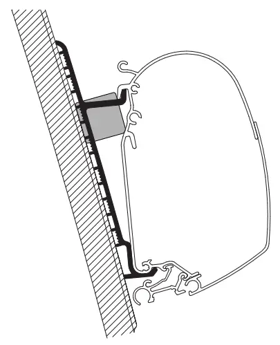 THULE Ducato H3 Wall Adapter V2