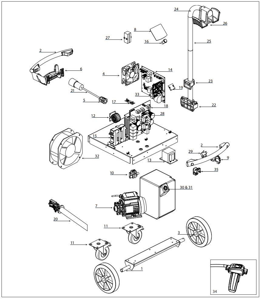 GYS AUTO 50 LG Water Cooled Induction Heating Machine - ERSATZTEILE