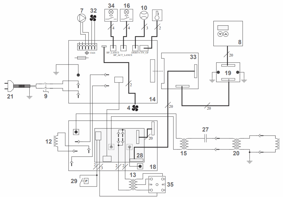 GYS AUTO 50 LG Water Cooled Induction Heating Machine - SCHALTPLAN