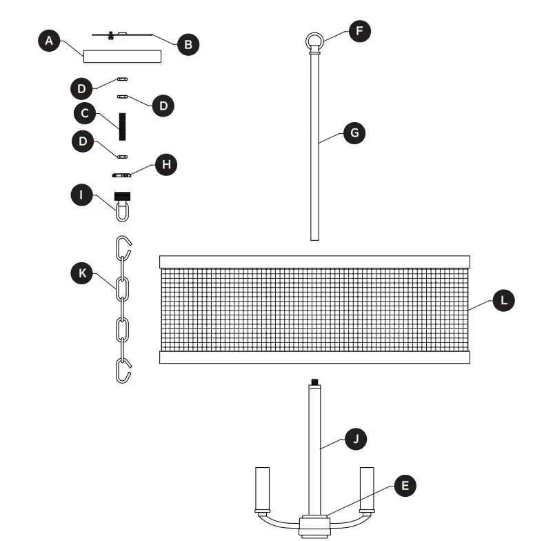 KICHLER 82401 Sayulita 4-Light Chandelier - Figure 1