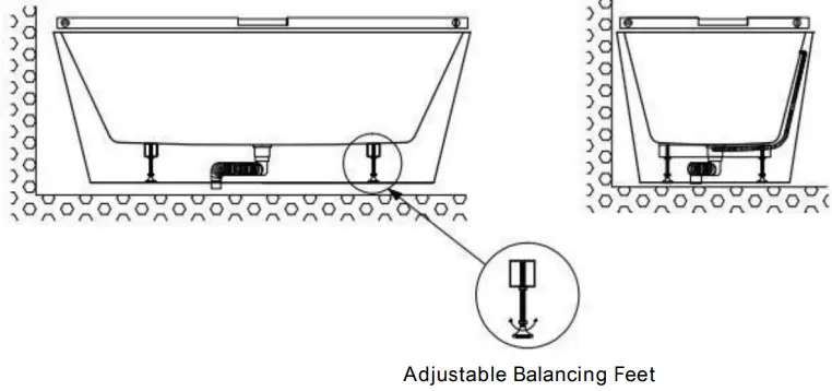 DeerValley 67 X 29 Freestanding Soaking Acrylic Bathtub-FIG2