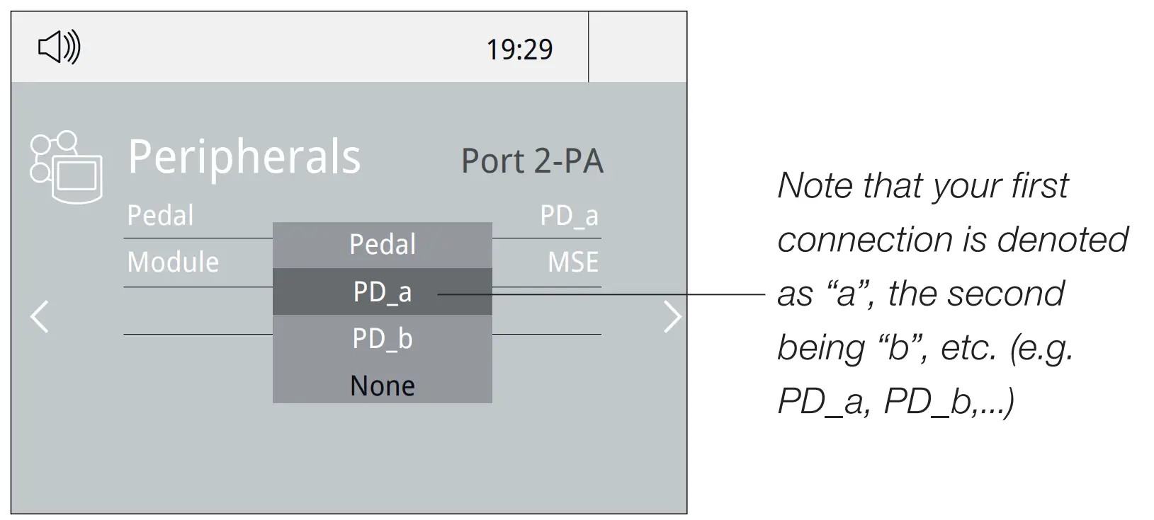 Pedal Set Up Interface