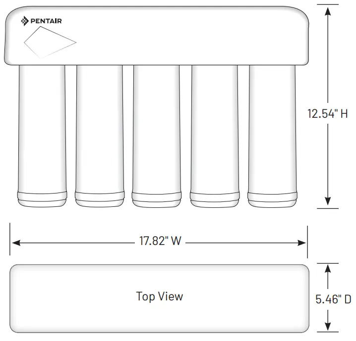 PENTAIR FreshPoint GRO 575 B2M Series 5 Stage Under Counter Reverse Osmosis System - FIGURE 1