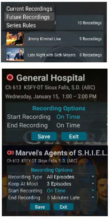GARDEN VALLEY TECHNOLOGIES GVT Stream App to your Amazon Fire TV - Future Recordings