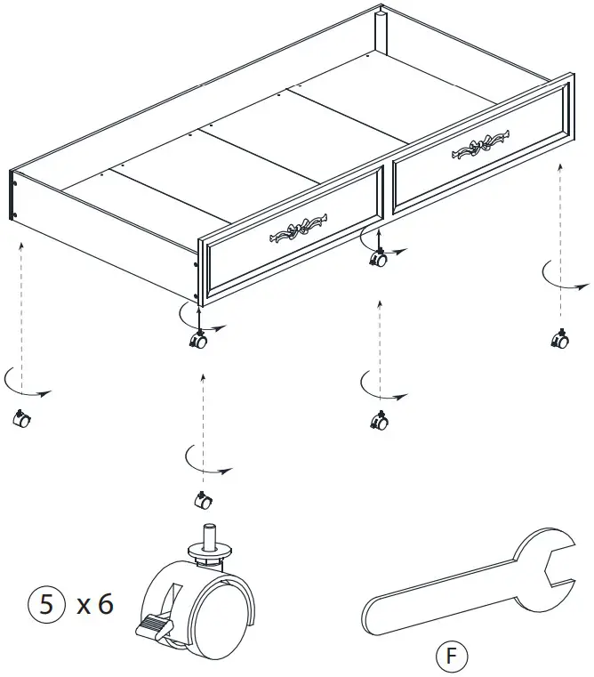 evolur Aurora Trundle Unit - Figure 3