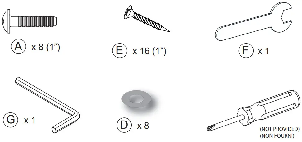 evolur Aurora Trundle Unit - HARDWARE AND TOOL