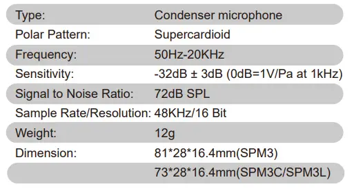 CKMOVA-SPM3,-SPM3C,-SPM3L-Flexible-Compact-Condenser-Microphone-fig-4