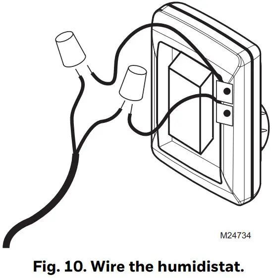 Honeywell Home H8908A B Humidistat H8908C D Dehumidistat - Figure 10