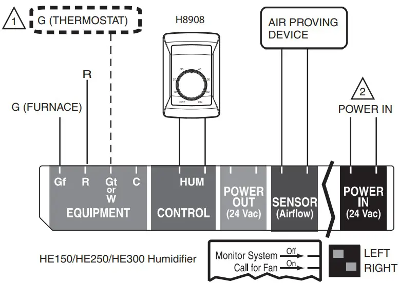 Honeywell Home H8908A B Humidistat H8908C D Dehumidistat - Figure 17