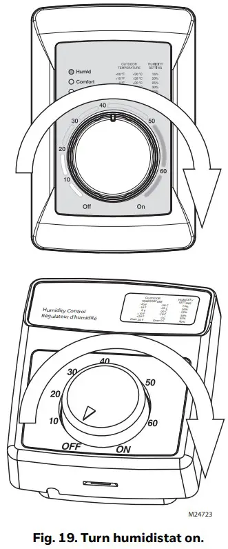 Honeywell Home H8908A B Humidistat H8908C D Dehumidistat - Figure 19