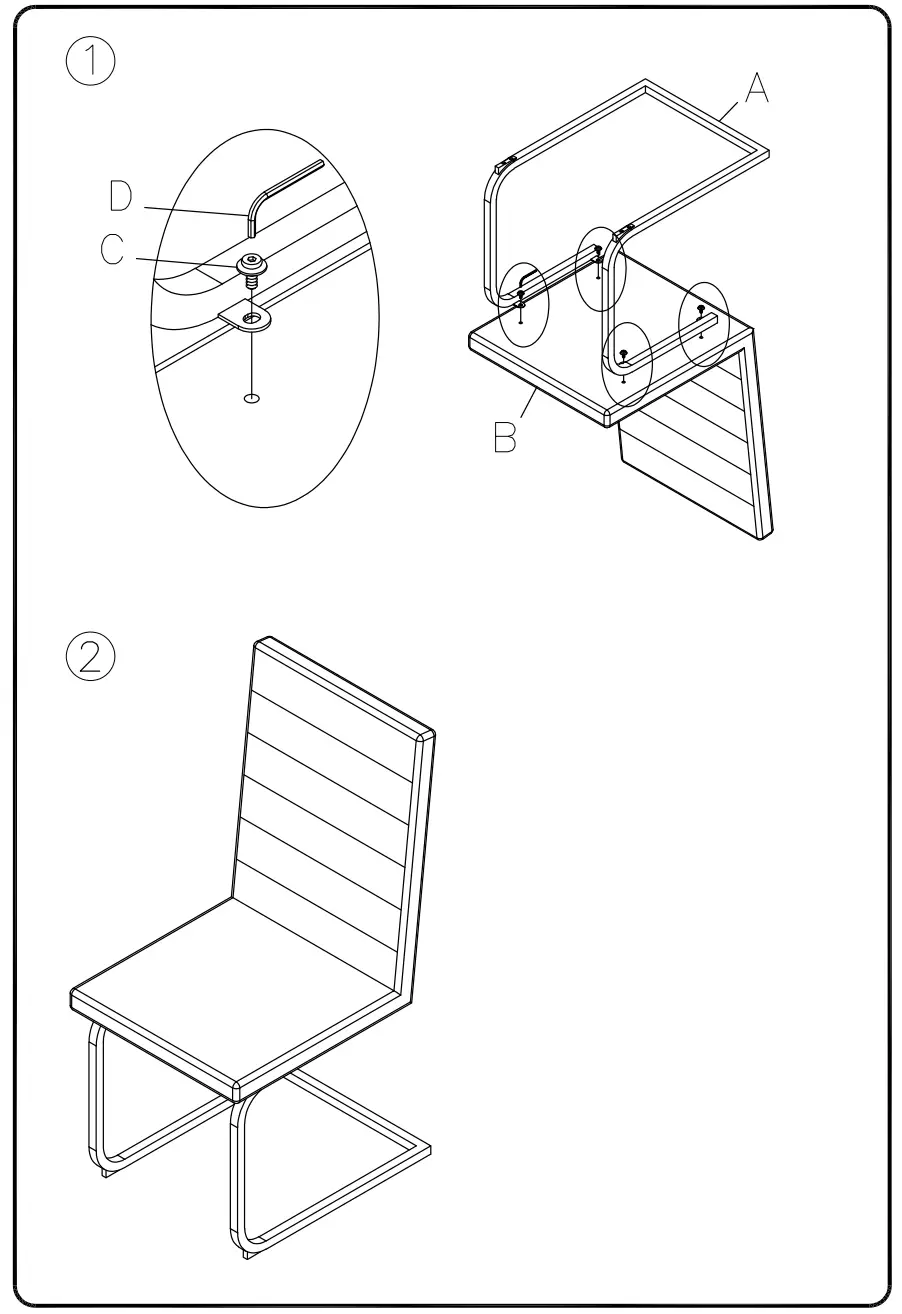 ASHLEY D44901 Strumford Dining Chair - Figure 2