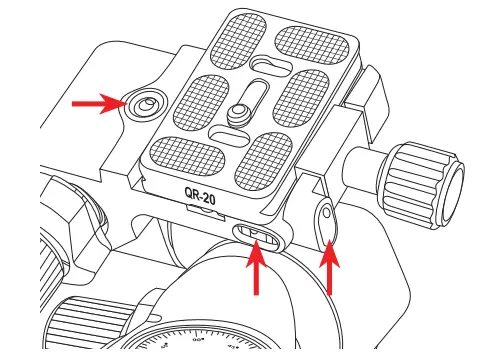 Oben GH3W-15 3-Way Geared Head - Figrue 14